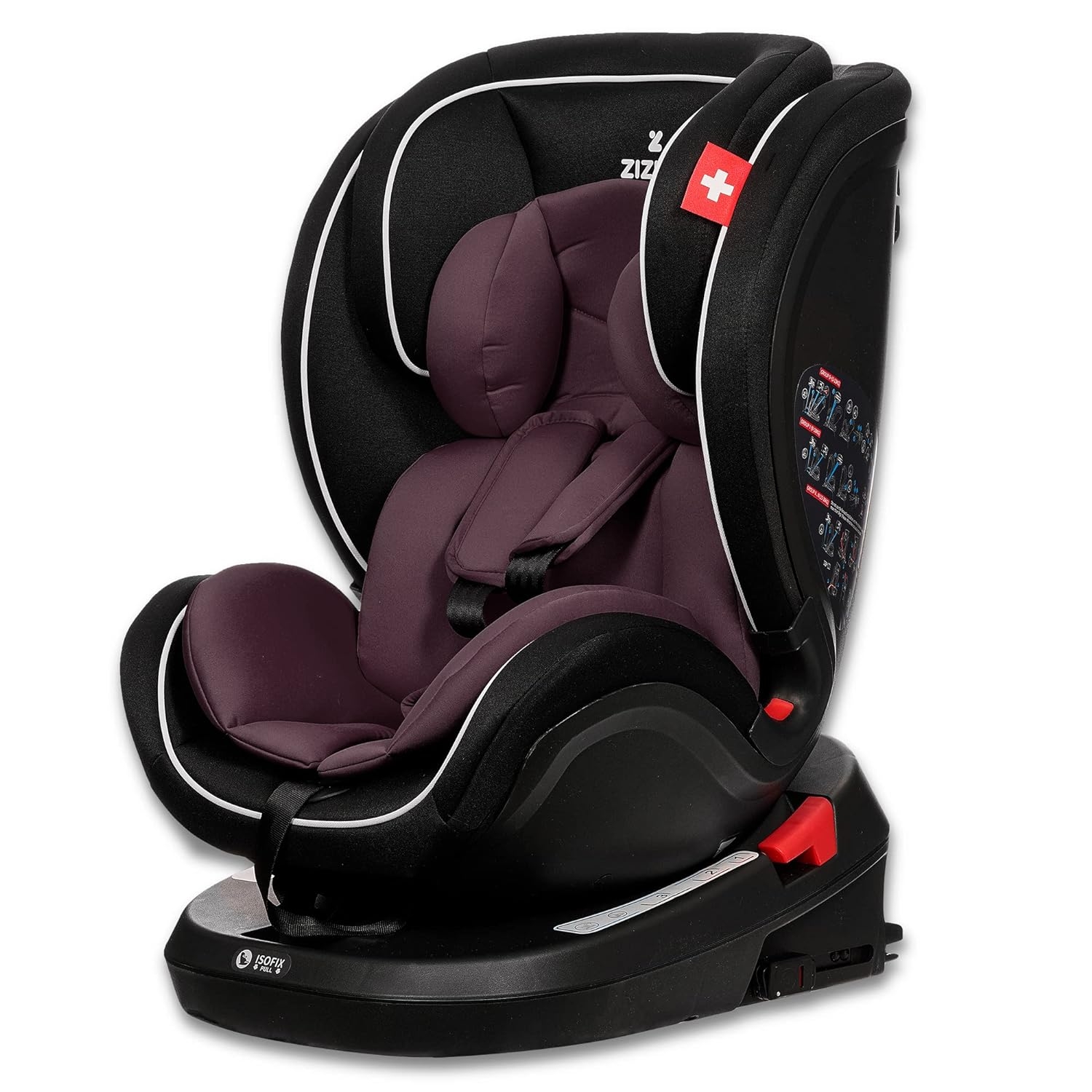 Kindersitz mit ISOFIX AMADEO - 0-36 kg, 360° drehbar, 0-12 Jahre