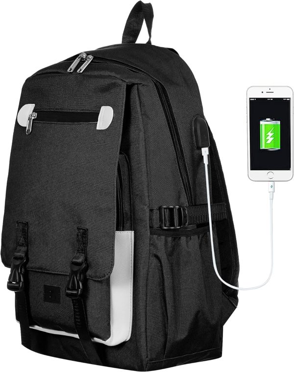 Zizito Unisex-Schulrucksack mit USB-Anschluss