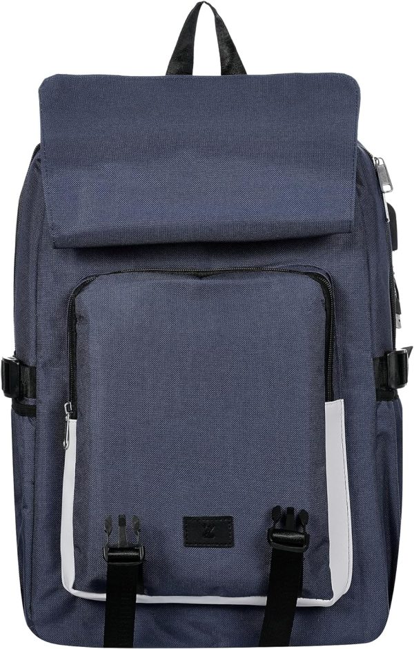 Zizito Leichter Unisex-Schulrucksack mit USB - Farbwahl