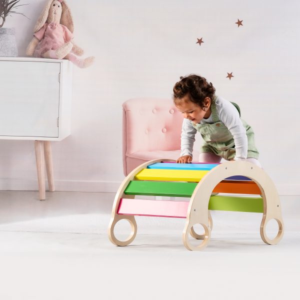 Rainbow Rocker Montessori Kletterbogen Fuer Kinder