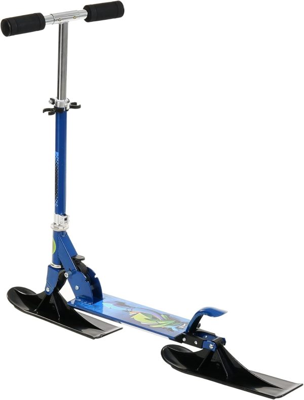 Blauer Kinder Roller ab 5, Faltbarer Snowglider & Kick Scooter – Bild 3