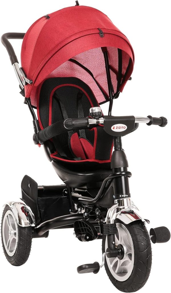 zizito troy dreirad 6 monate bis 25 kg 360 sitz ‎rot