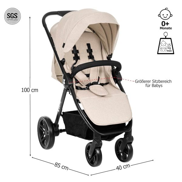 Kompakter Baby-Kinderwagen Buggy mit Liegefunktion und Verstellbarkeit