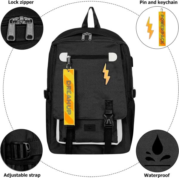 Zizito unisex school backpack with USB port 2