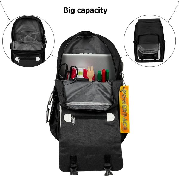 Zizito unisex school backpack with USB port 4