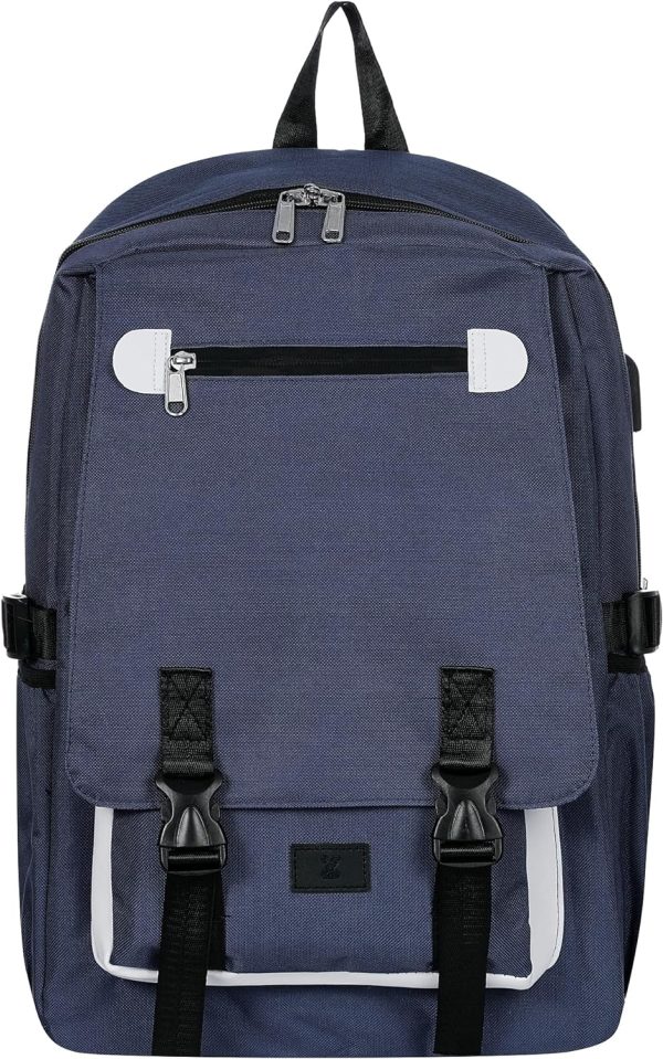 Zizito Leichter Unisex-Schulrucksack mit USB - Farbwahl