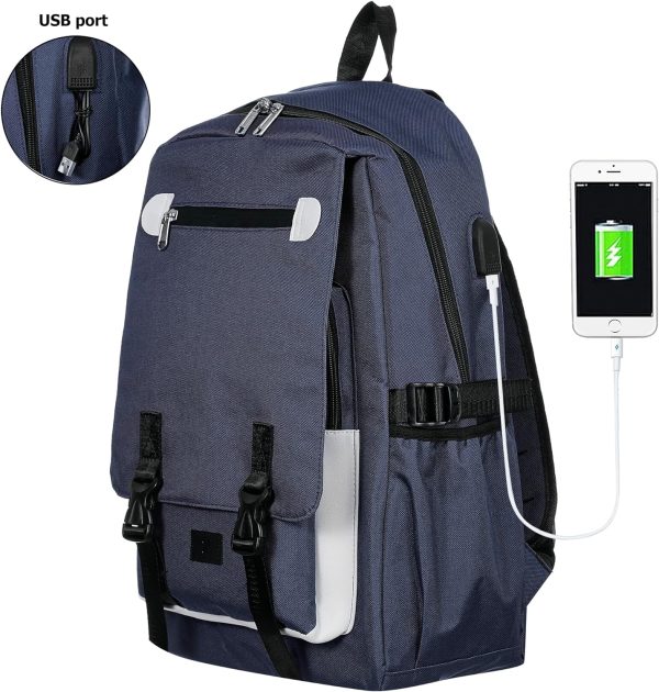 Zizito Leichter Unisex-Schulrucksack mit USB - Farbwahl