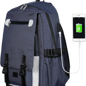 Zizito Leichter Unisex-Schulrucksack mit USB - Farbwahl