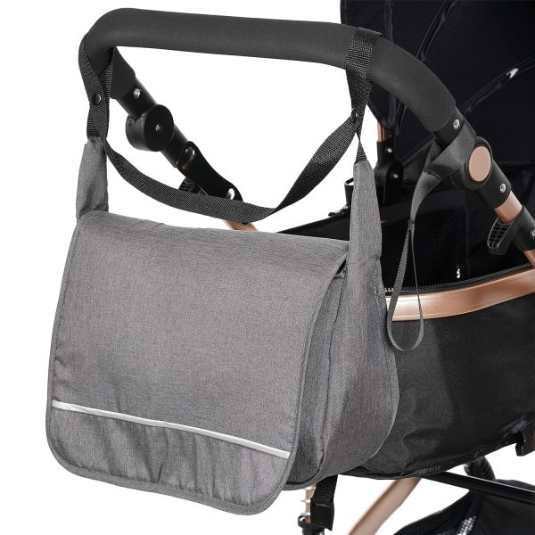 Baby Stroller Accessory Set in Gray – Includes Rain Cover, Cup Holder, and Mosquito Net 1