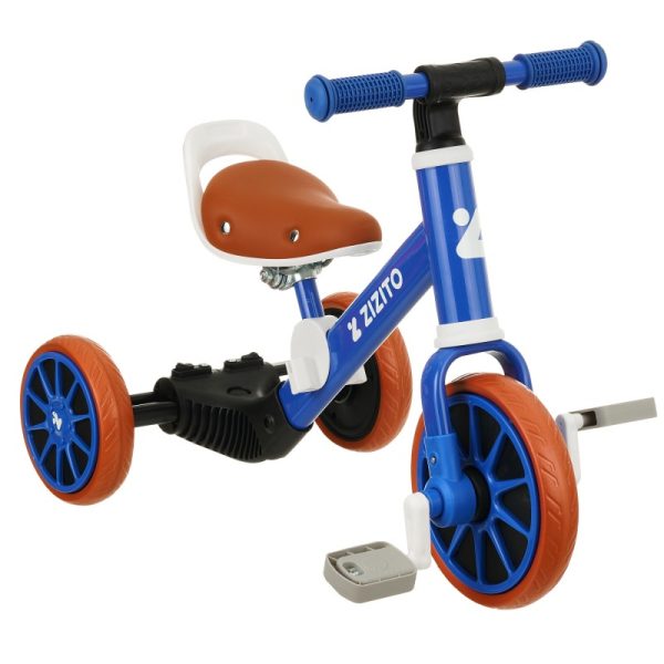 REMO Zizito 3-in-1 Tricycle, Balance Bike with Training Wheels, from 2 Years, Blue