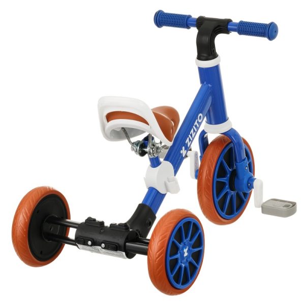 REMO Zizito 3-in-1 Tricycle, Balance Bike with Training Wheels, from 2 Years, Blue 3