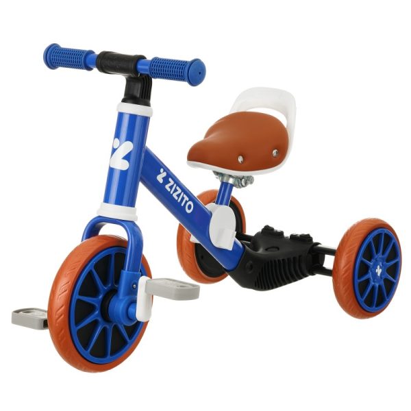 REMO Zizito 3-in-1 Tricycle, Balance Bike with Training Wheels, from 2 Years, Blue - Image 4